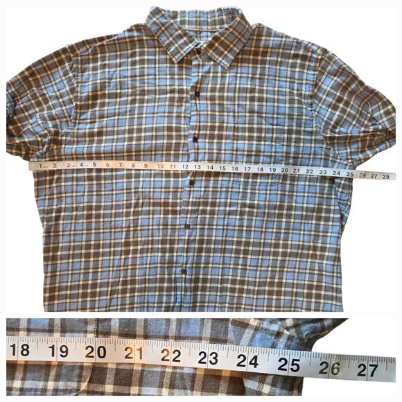 Peter Millar Plaid Button-down Shirt, brushed twill, size XL - Picture 5 of 8